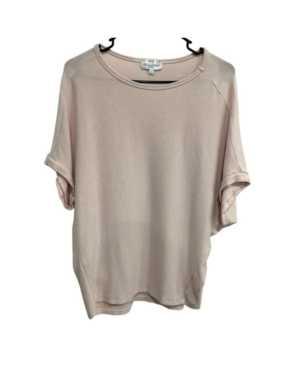 Michael Stars Medium Pink Loose Fit Verna Dolman Sleeve Top Minimalist Neutral